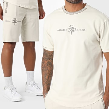 Project X Paris - Set T-Shirt Und Jogginghose 2210218 2240218 Beige